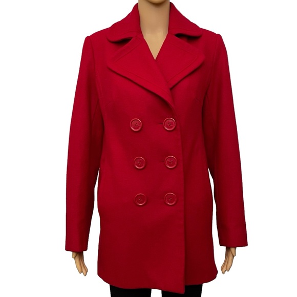 new york company jacket & Coats Woman’s 6 Red With Pockets - Picture 1 of 10